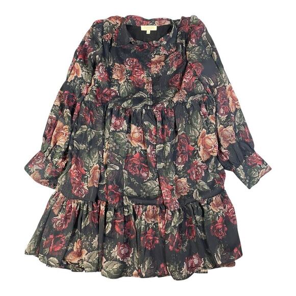 Farmers Market Dresses & Skirts - Farmers Market Women’s Floral Balloon Sleeve Ruffle Midi Dress Small